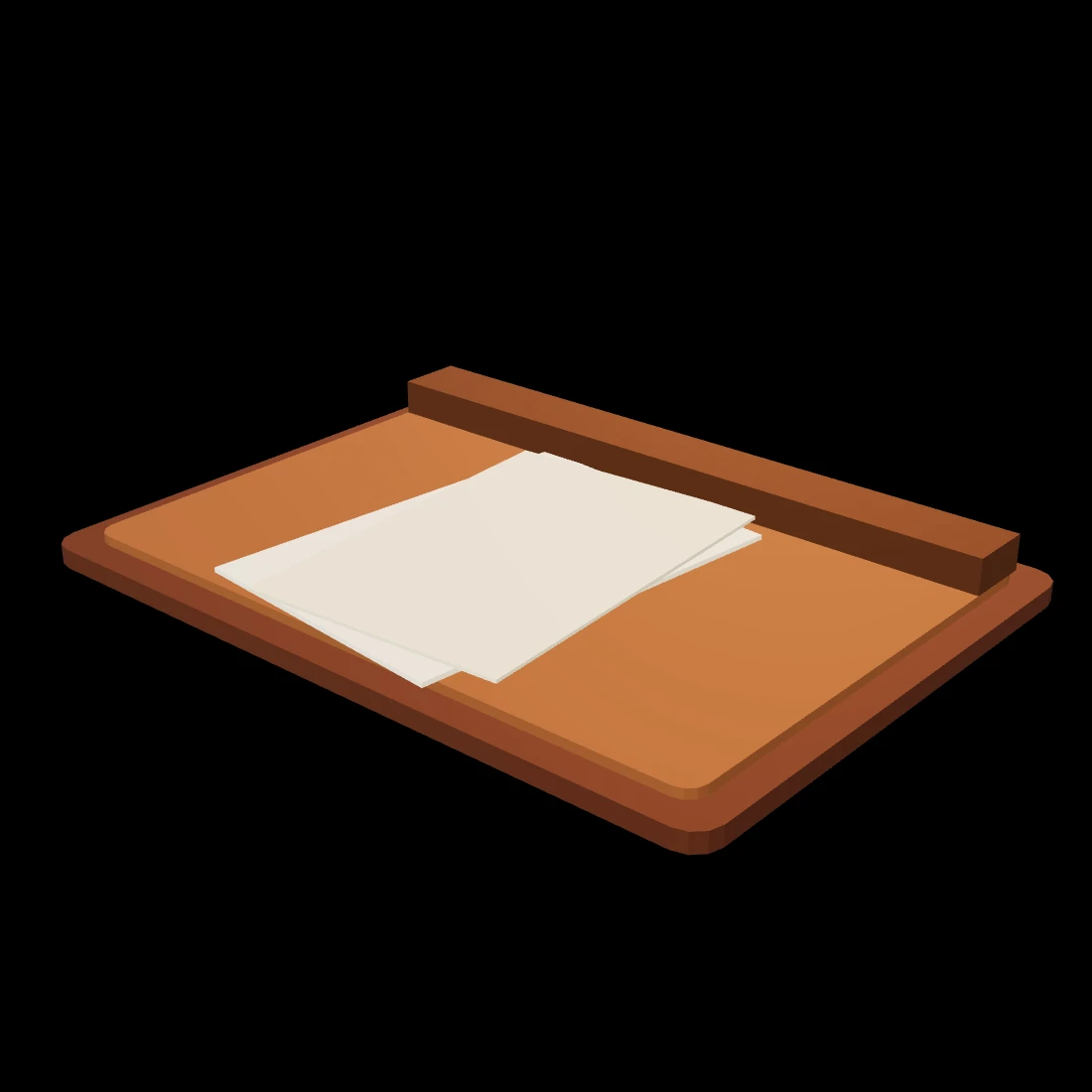 Desk blotter — stylized low-poly 3D model, 156 triangles