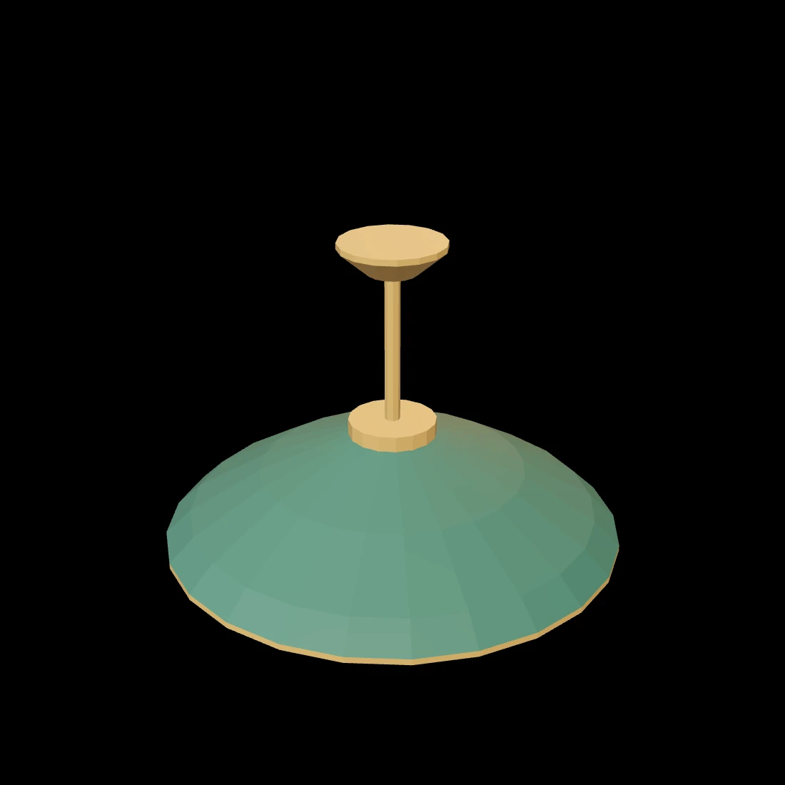 Ceiling lamp — stylized low-poly 3D model, 564 triangles