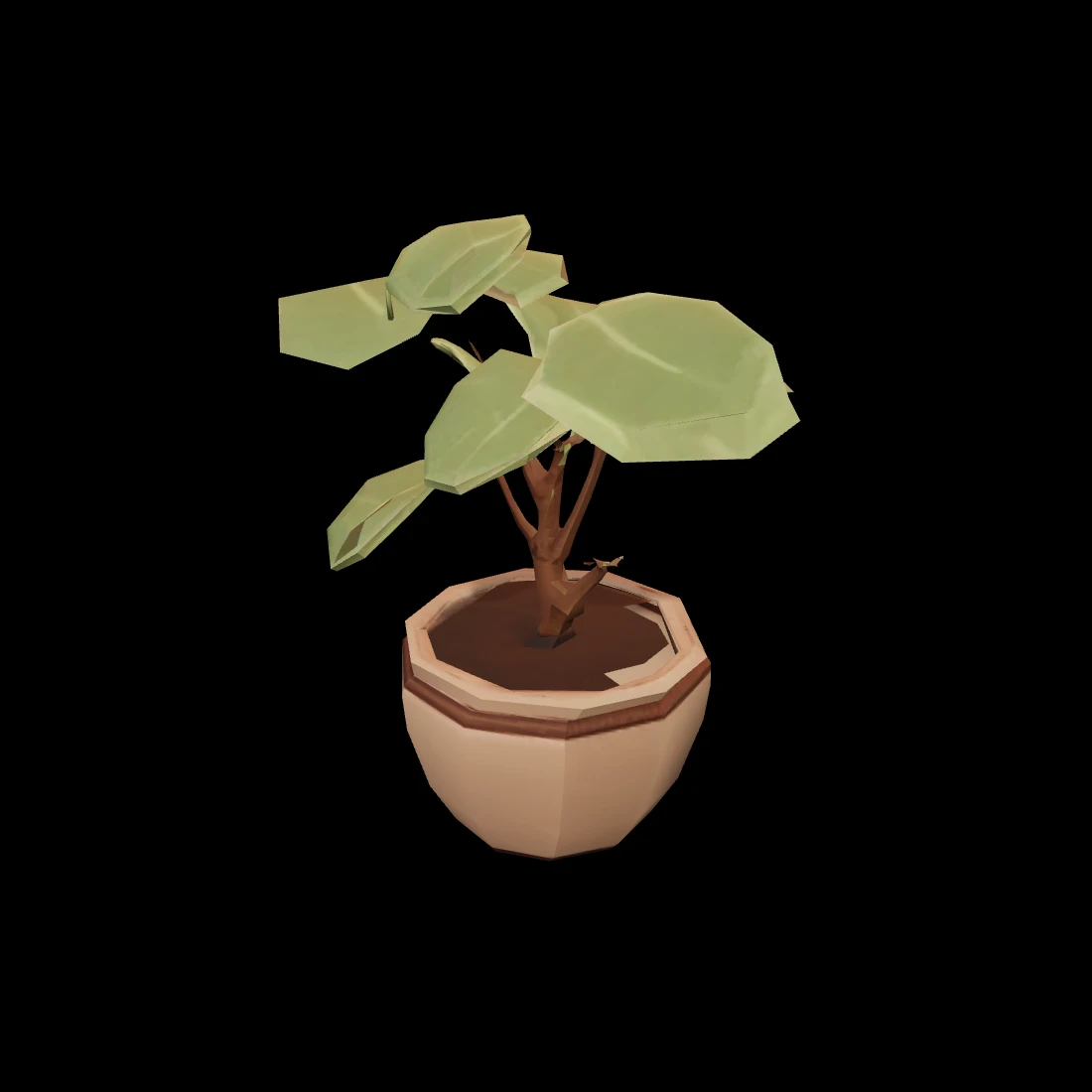 Potted plant — studio render
